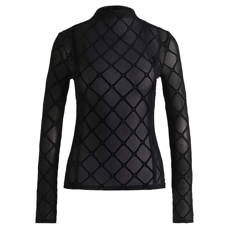 HUGO Women's Daveria Jersey_Top, Open Miscellaneous963,