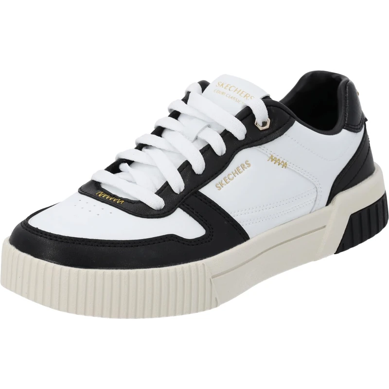 Skechers Women's Jade Best in Class Sneaker, White/Black Duraleather/Trim, 4.5 UK