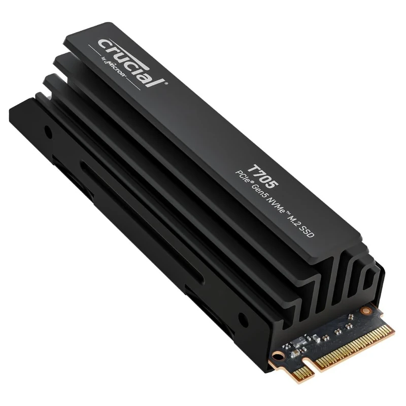 Crucial T705 1TB SSD PCIe Gen5 NVMe M.2 with Premium Heatsink, Up to 13,600MB/s, Microsoft DirectStorage, PCIe 4.0 Backwards Compatible, Internal Solid State Drive - CT1000T705SSD5