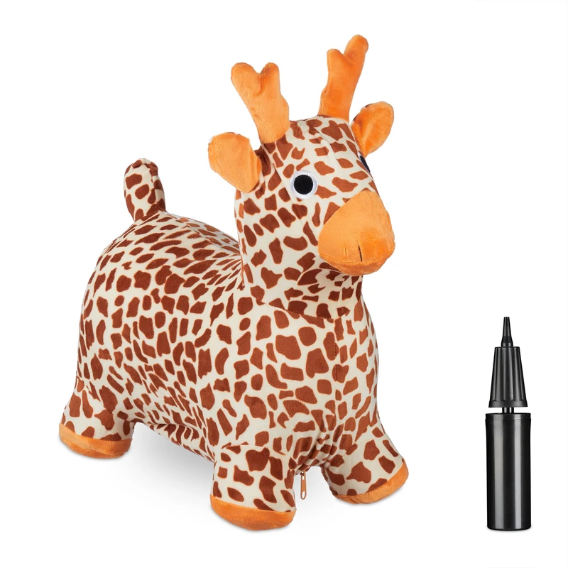 Relaxdays Giraffe Bouncing Hopper with Pump - Kids Toy