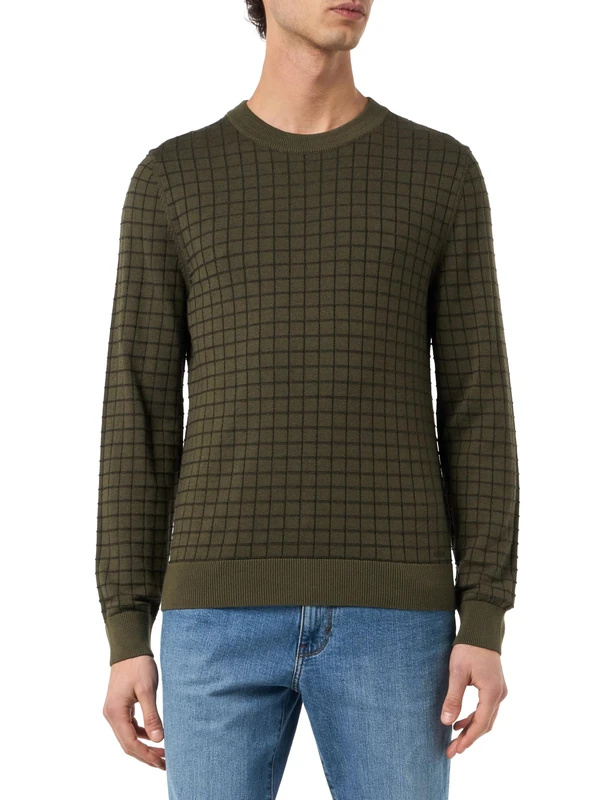 Hugo Men's Scoult Knitted_Sweater, Dark Beige257,