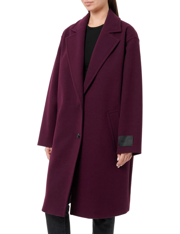 HUGO Women's Matea-1 Coat, Medium Purple510, 46