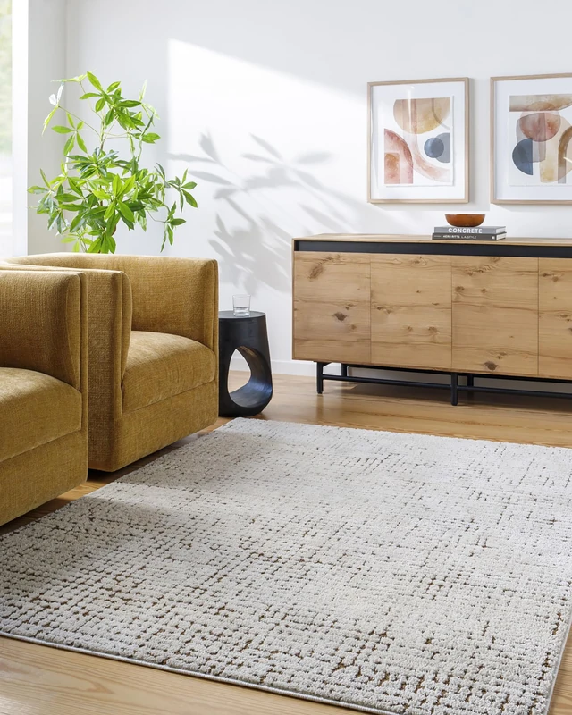 Livabliss x PNW Home's Jordyn Cascade Shaggy Rug - Modern Runner Rugs Living Room, Hallway 80x220 cm, Soft Shaggy Rugs for Bedroom - Neutral Boho Fluffy Rug, Easy Care Plush Thick Pile - Ivory, Brown