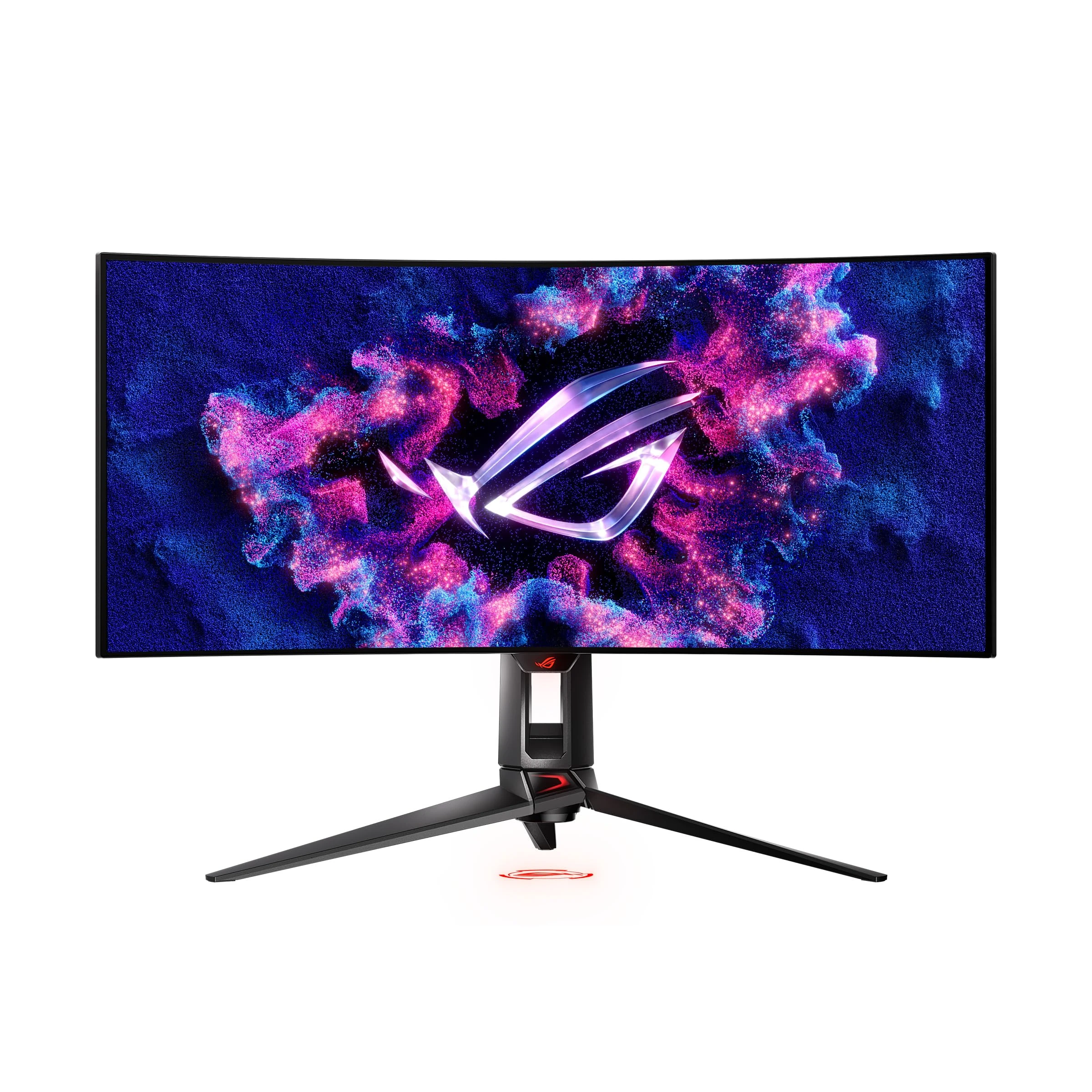 ASUS ROG Swift 34” OLED Ultrawide 800R Curved Gaming Monitor (PG34WCDM) – 21:9 (3440 x 1440), 240Hz, 0.03ms, G-SYNC Compatible, Custom Heatsink, Uniform Brightness, Smart KVM, USB-C 90W PD, 1300nits