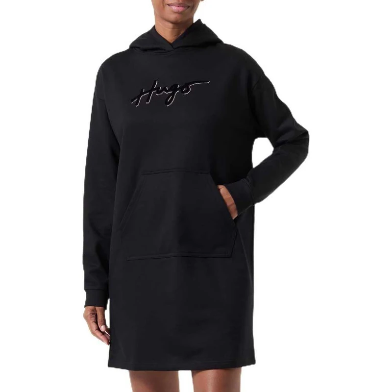 HUGO Women's Nevalia Jersey_Dress, Black1,