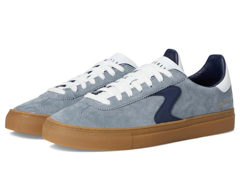 Skechers Men's Arch Fit Legend Romah Sneaker, Grey Pig Suede/Duraleather/Navy Trim, 8.5 UK