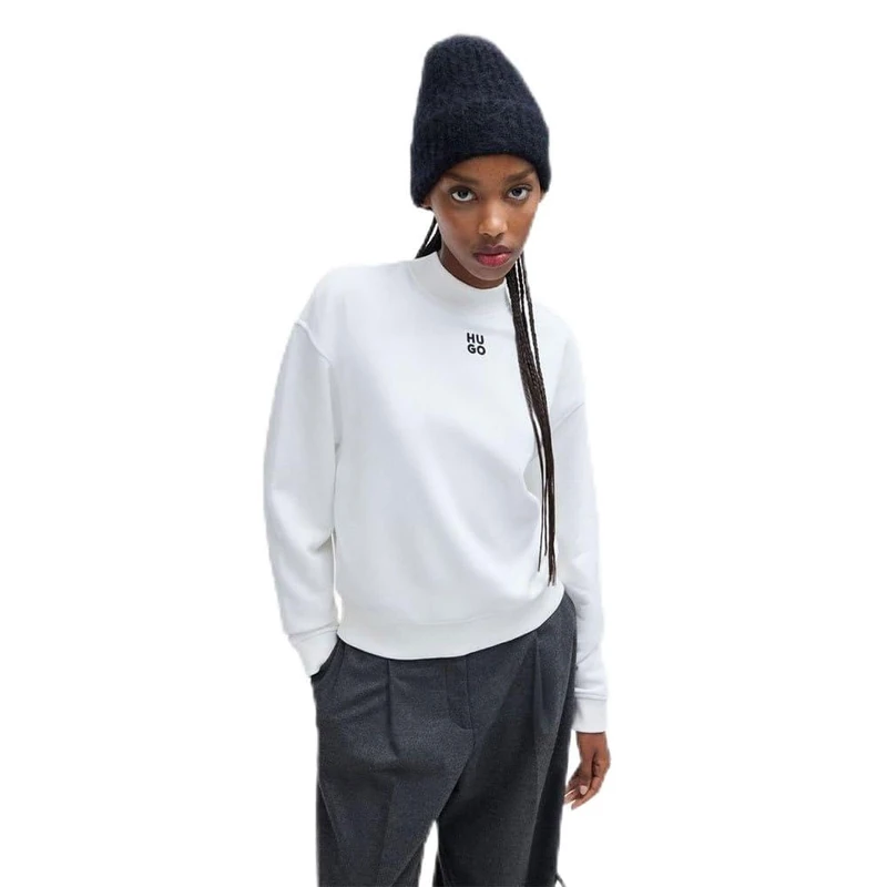 HUGO Women's Daxandria Sweatshirt, Natural102, L