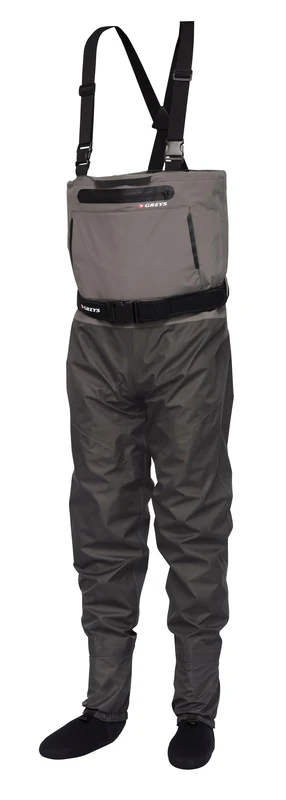 Greys Tital Stockingfoot Fishing Waders | Breathable Waterproof Fly Fishing & Hunting Waders | Maximum Mobility | 20,000mm Membrane | Adjustable Suspenders | L | UK 8-9.5 | EU 42-44