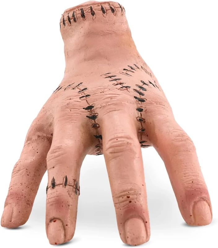 Family Thing Hand - Realistic Scarred Cosplay Hand, Gift for Fans, Scary Halloween Prop