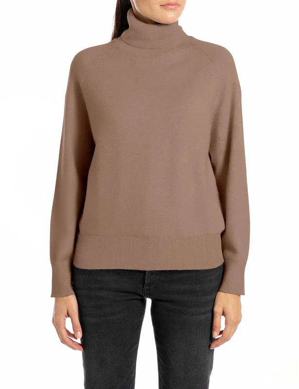 Replay Women's Dk3304 Pullover Sweater, 618 Camel, S