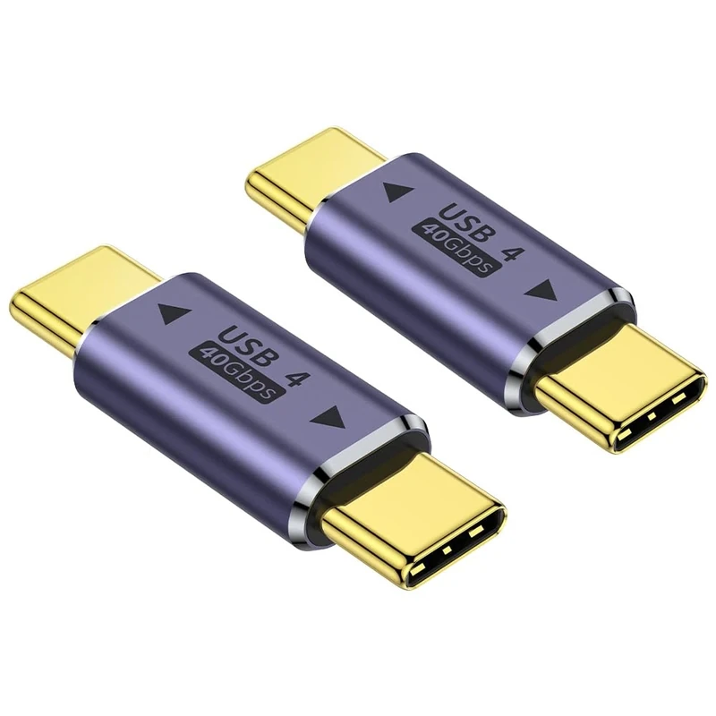 AuviPal USB C Male to Male Adapter (2 Pack), USB Type C Connector Extender Compatible with Thunderbolt 4/3 Support up to 100W Charging, 40Gbps Data Transfer and 8K@60Hz Video