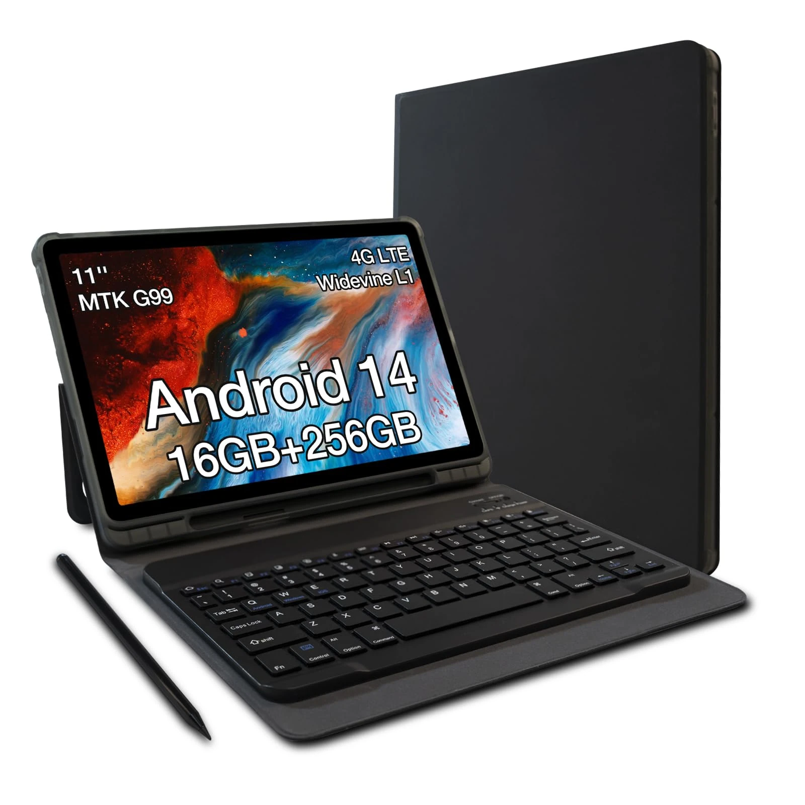 AGM P2 Tablet with Keyboard, 11" Android Tablet with MTK G99, 16GB 256GB/2TB TF, 90Hz FHD IPS Touchscreen Widevine L1, 12H Battery, 5G WiFi, BT 5.0, Dual Camera, Tablets 2025 w/Pen