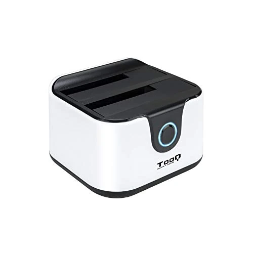 Monkey Ladder Docking Station with Dual SATA Bay for 2.5" and 3.5" Disks, USB 3.0 and USB 2.0 Host, Clone Offline Function, White