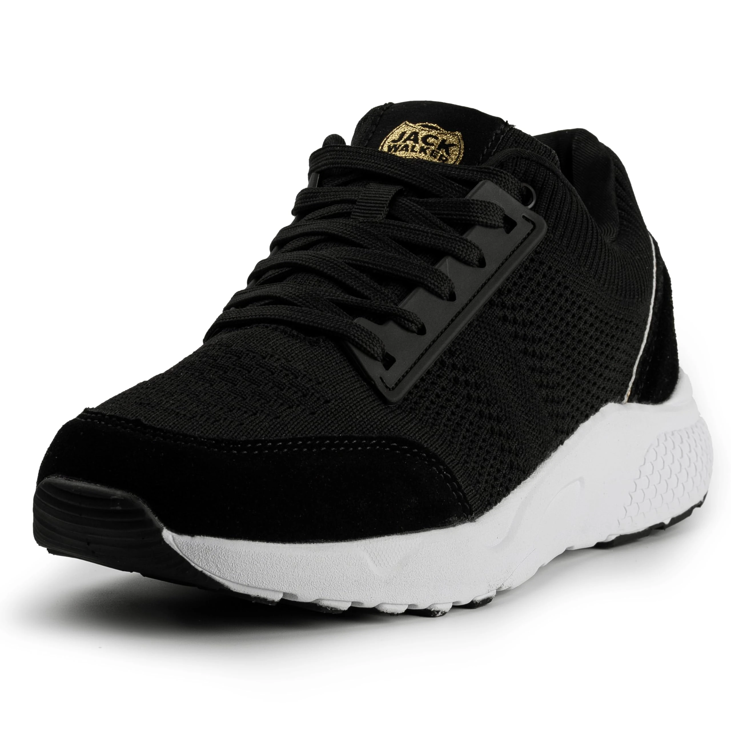 Jack Walker Ultra Lightweight Women's Fashion Shoes Breathable & Water-Resistant Ideal Casual Footwear Trainers for Everyday Comfort Golden (10 UK) Black