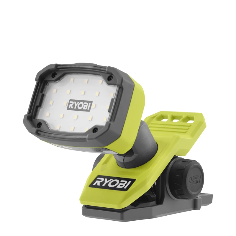 RYOBI 4V USB Lithium Clip Lamp - 3 intensities: 750/250/75 Lumens - Head can be rotated up/Down & Right/Left - Compatible Link System - Sold Without Battery - RLC4-0 - Image 1