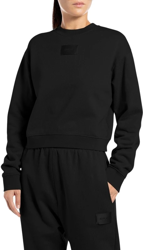 Replay Women's W3104d Shrug Sweater, 098 Black, S