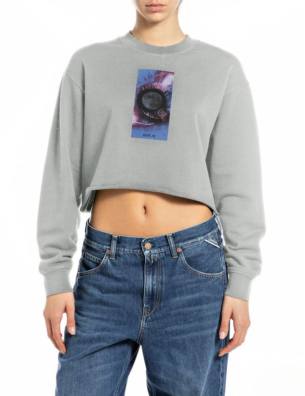 Replay Women's W3107 Shrug Sweater, 605 City Grey, S