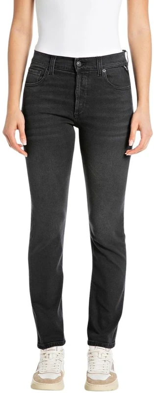 REPLAY Adult WB461 Maijke Straight Jeans, Black 098, 24W / 32L