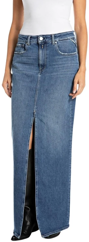 Replay Women's W9922 Skirt, 009 Medium Blue, 32W