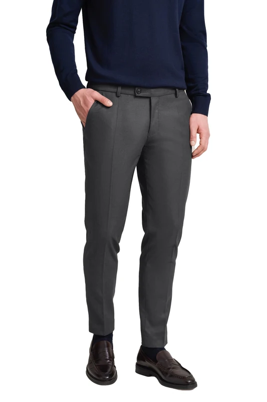bugatti Men's 1070-66181b Cotton Trousers, Dark grey-270, 34 W/34 L