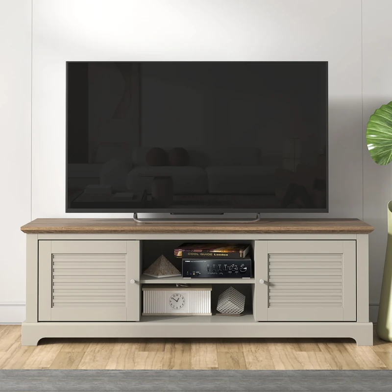 GFW Salcombe TV Unit Light Grey