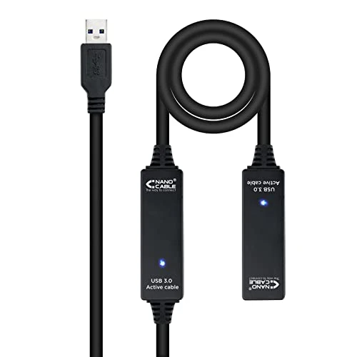 Monkey Ladder USB 3.0 Extension Cable with Amplifier (Type A/M-A/H, Male-Female, 15 m) Black