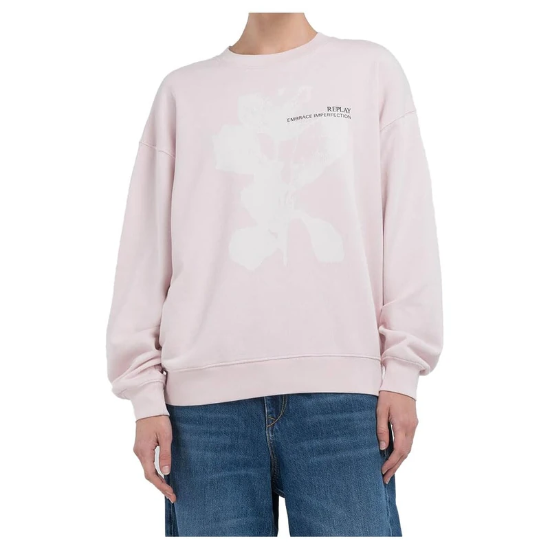 Replay Women's W3638a Sweatshirt, 565 Powder Pink, S