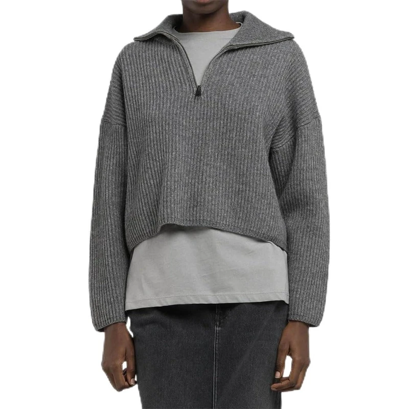Replay Women's Dk3315 Shrug Sweater, M08 Iron Melange, L