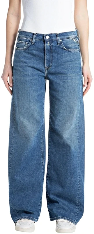 Replay Women's amelye Jeans, 009 Medium Blue, 29W x 32L