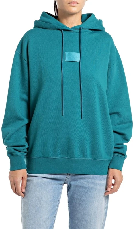 Replay Women's Oversize Hoodie, 181 Peacock.., M
