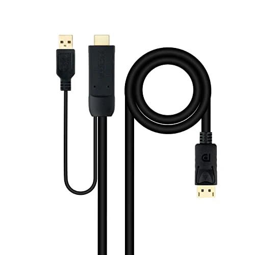 Monkey Ladder HDMI 2.0 to DisplayPort V1.2 Converter Cable, Black, 1.8 m
