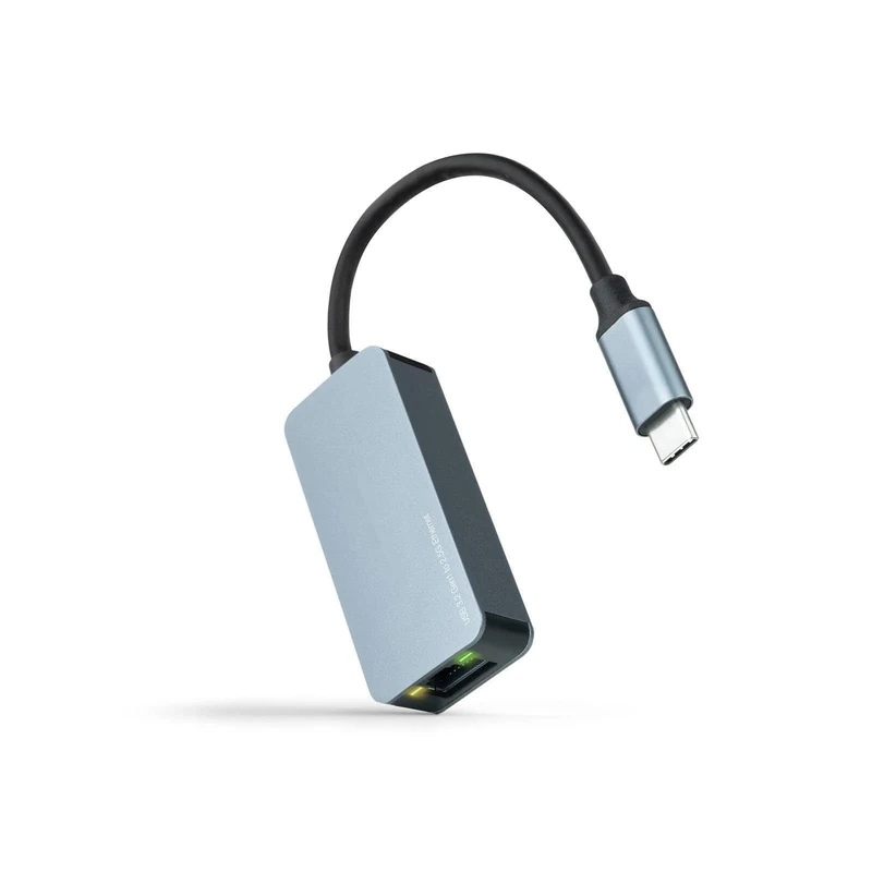 Monkey Ladder USB-C 3.2 GEN1 to 2.5G Ethernet Converter, USB-C 3.2 GEN1 to Ethernet 2.5G Adapter, Aluminum Case, Grey, 6 Inch - Image 1