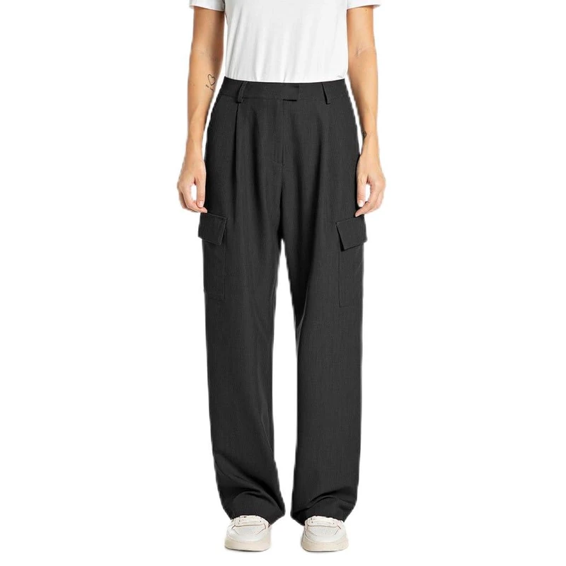 Replay Women's High Waist Comfort Fit Cargo Trousers - 32W Black