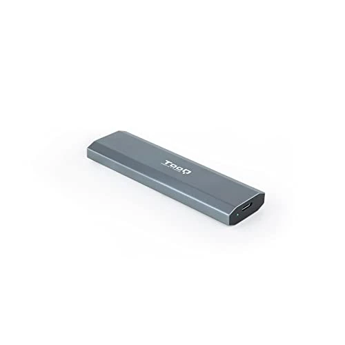 Monkey Ladder M.2 NVMe PCIe SSD Enclosure, USB-C Connection (USB 3.1 Gen2 10Gbps), Aluminium, Easy Opening, Grey, 42g.