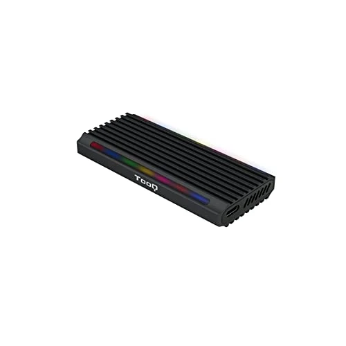 Monkey Ladder Shinobi M.2 NGFF/NVMe SSD Enclosure, USB-C Connection (USB 3.1 Gen2 10Gbps), RGB, Black