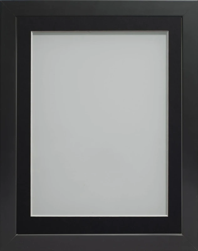 Frame Company Connolly Range Black Wooden Picture Photo Frame with Black Mount, A1 for pic size A3 *Choice of Sizes* Fitted with Perspex