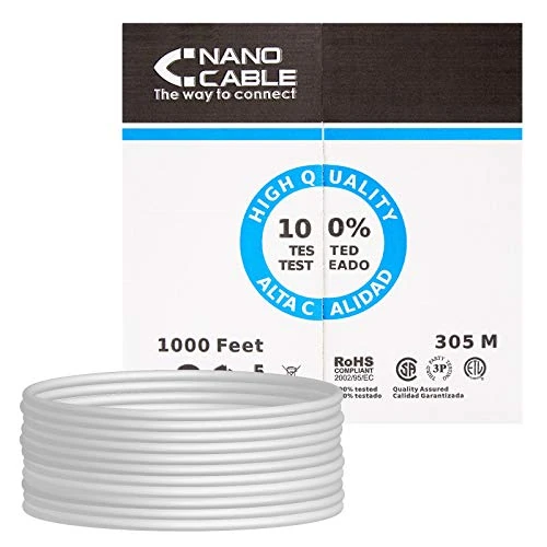 Monkey Ladder RJ45 Cat.6 FTP AWG24 Rigid Ethernet Network Cable, Grey, 305mts Coil - Image 1