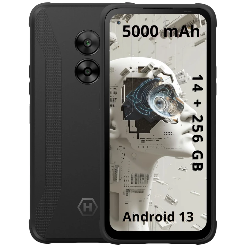 Rugged armoured smartphone Hammer Blade V 5G waterproof large battery 5000mah, Android 13, eSim IP69 camera 50mpx clear display 6.59 HD+ Volte and VoWiFi