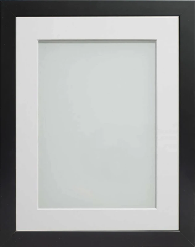 Frame Company Connolly Range Black Wooden Picture Photo Frame with White Mount, A1 for pic size A3 *Choice of Sizes* Fitted with Perspex