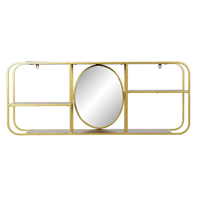 AlexandreHouse Espejo Metal Espejo 100X18X40 Exterior Dorado