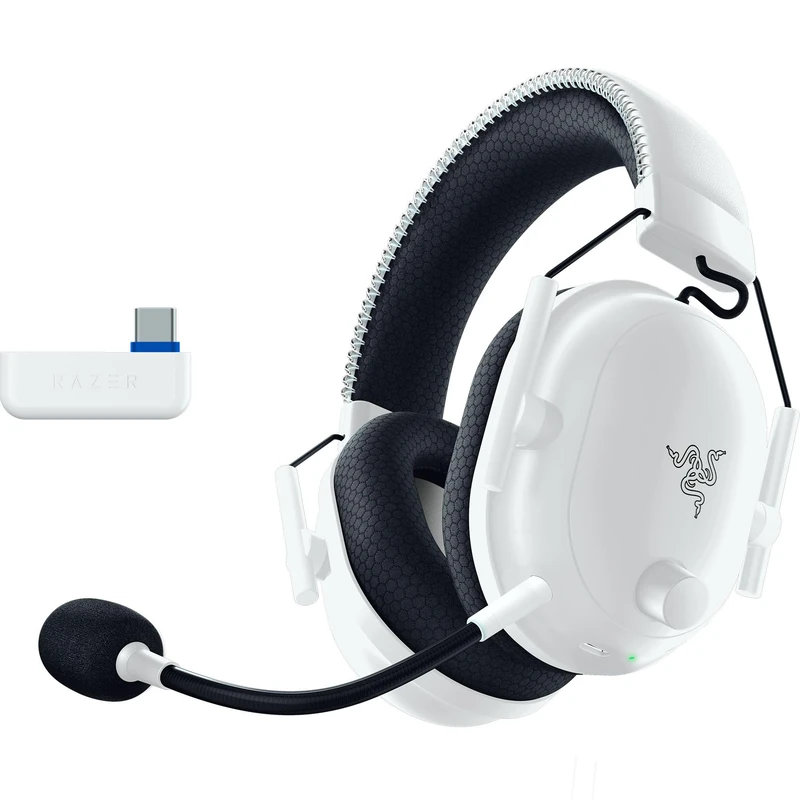 Razer BlackShark V2 Pro for PlayStation - Wireless E-sports Gaming Headset - Ultra light 270 g - TriForce 50mm Drivers - Detachable microphone - HyperSpeed 2,4 GHz & Bluetooth - PS5/PC | White