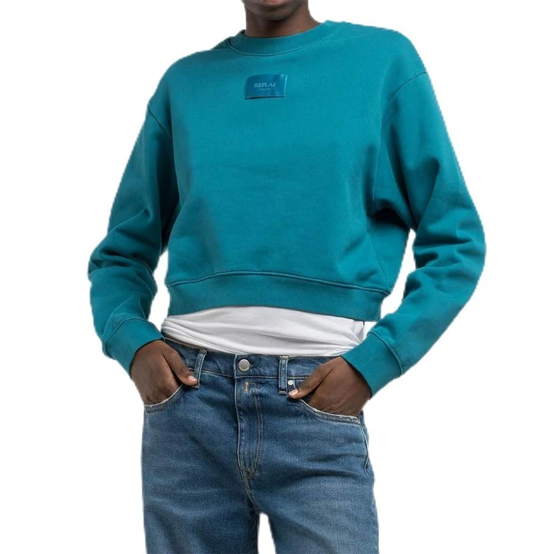 Replay Women's W3104d Shrug Sweater, 181 Peacock, S