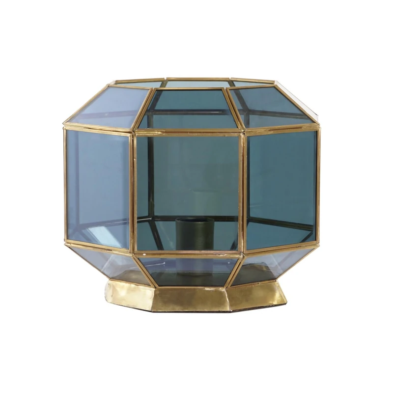 SOBREMESA Crystal Laton Lamp, 29 x 29 x 25 cm, Azul