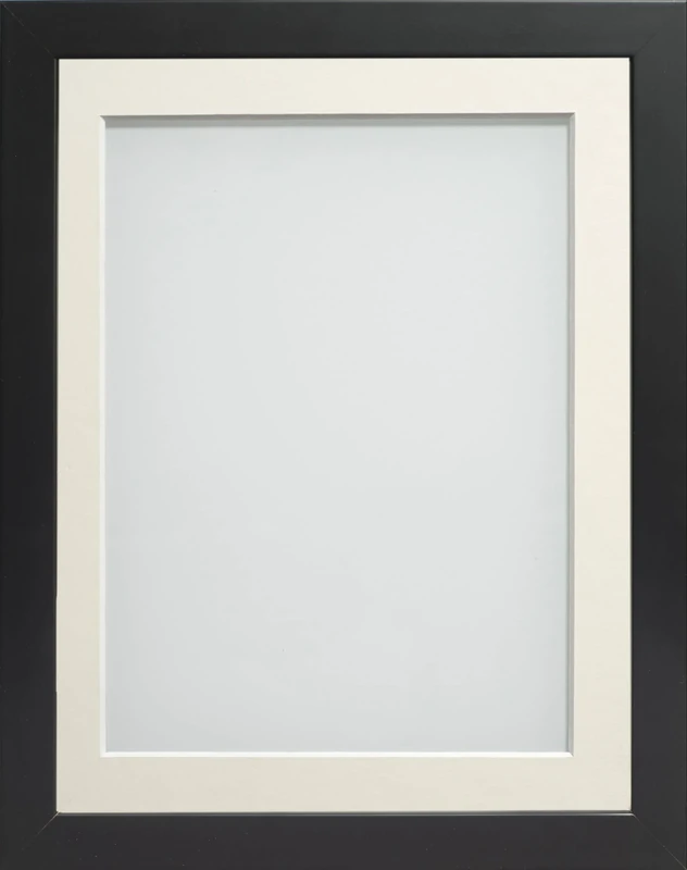 Frame Company Connolly Range Black Wooden Picture Photo Frame with Ivory Mount, A1 for pic size A3 *Choice of Sizes* Fitted with Perspex
