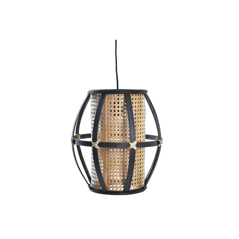 Techo Bamboo Ratan Lamp 34 x 34 x 35 cm Natural Black