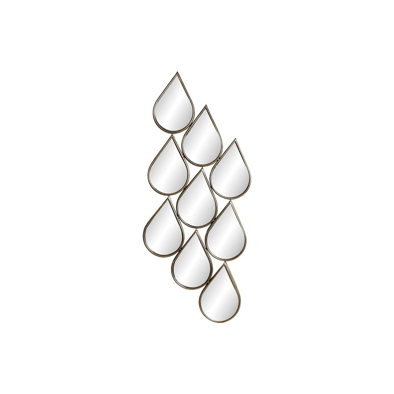 Espejo Metal Espejo 40 x 2.5 x 100 cm Lagrima Dorado - Image 1