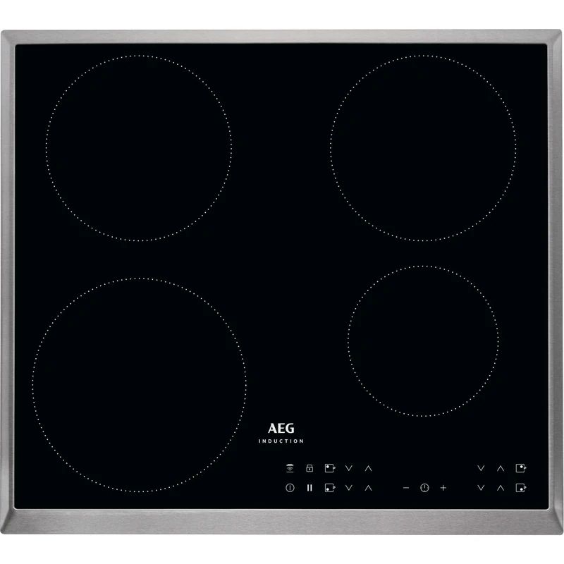 AEG IKB6430AXB Self-sufficient Hob/Induction/Hob²Hood / 60 cm/Stainless Steel Frame / 4 Cooking Zones/Power Function/Child Lock