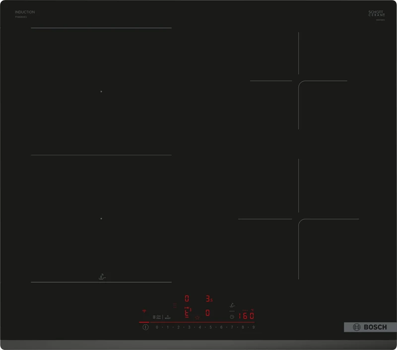 Bosch PVS63KHC1E Series 6 Induction Hob - 60 cm Black