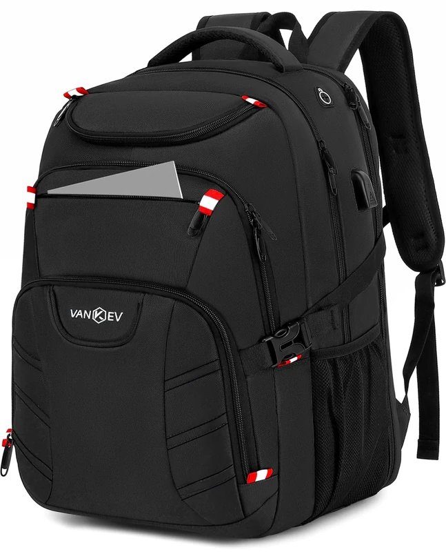 VANKEV 50L Backpack - 17" Laptop, USB Port, Anti-Theft, TSA Approved