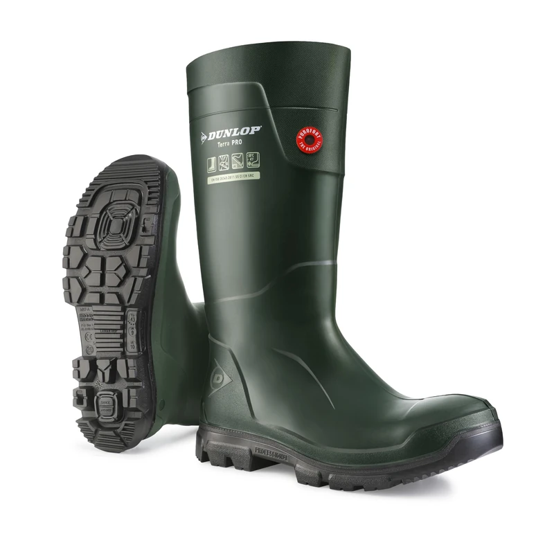 DUNLOP Purofort TerraPRO - Unisex Knee High Sneaker Fit Waterproof Work Boots, Green, Thermal Insulated Wellies with Slip-Resistant Outsole for Outdoor, Gardening and Farm Work - EU47, UK12 - Image 1